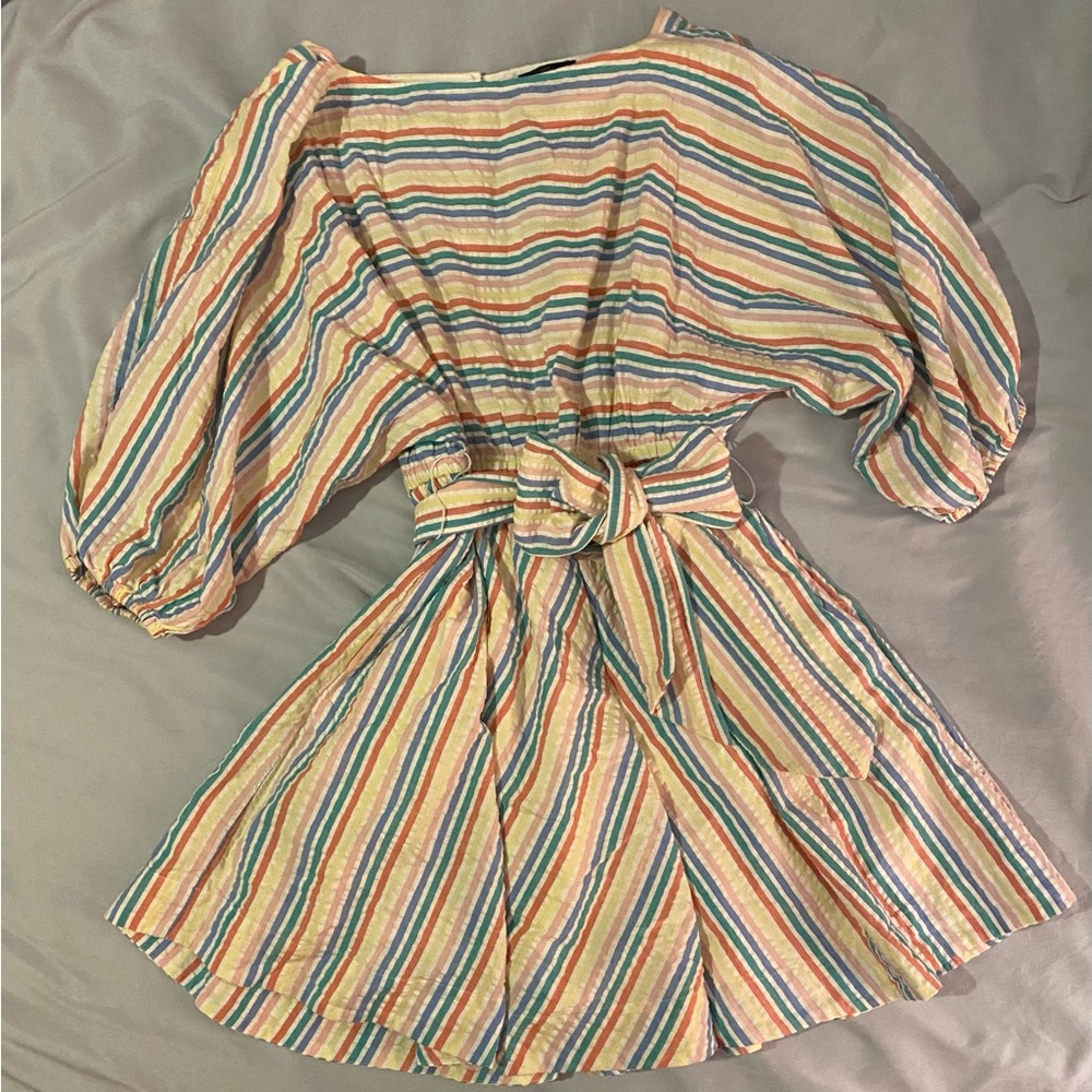Pastel Rainbow striped dream dress